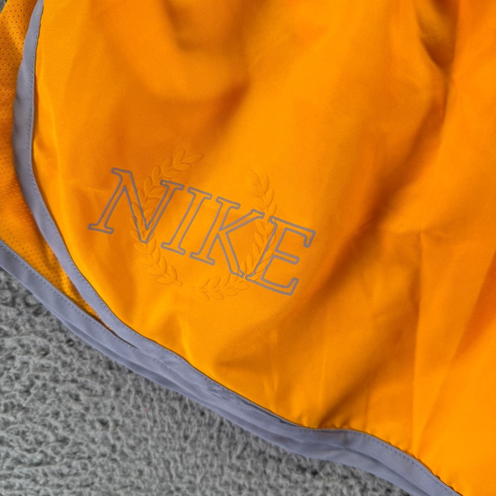 Nike Dri-Fit Shorts Womens L Yellow Athletic Activewear Running Performance Gym - Picture 2 of 7